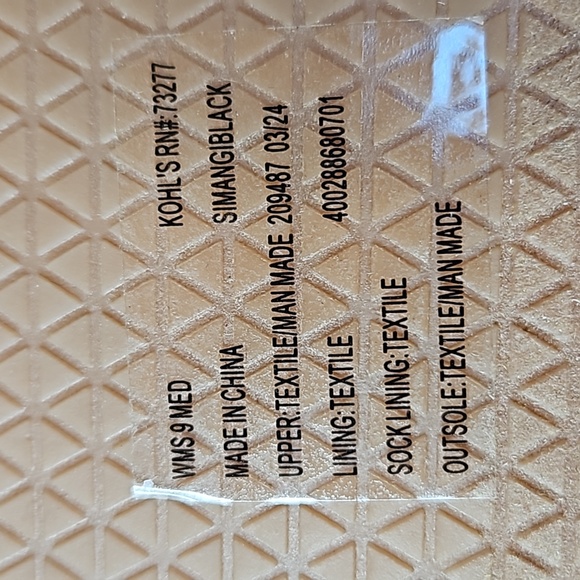 SONOMA Simangi Black slip on Comfort knit 2.5 inch lift memory foam shoes - Picture 9 of 14